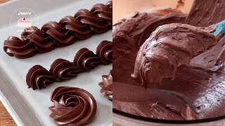 Simple Chocolate Buttercream Frosting  no powdered sugar no cream no condensed milkSubtitle on [upl. by Akeinahs]