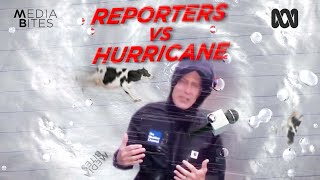 Dramatic TV rescue as reporters battle Hurricane Helene  Media Bites [upl. by Enitsirhk]