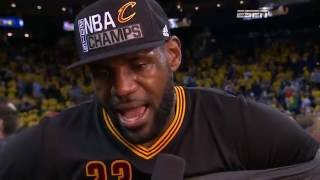 NBA Champs Cavs Celebration LBJ Postgame and Trophy Presentation [upl. by Zahavi206]