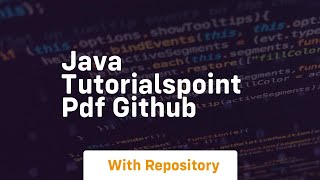 java tutorialspoint pdf github [upl. by Nata]