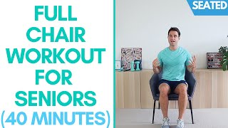 Full Chair Workout  No Equipment Seated  More Life Health [upl. by Oettam448]