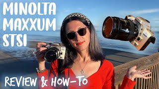 Minolta Maxxum STsi Review Howto Film Loading and Samples Photos in Charleston SC [upl. by Tucky994]