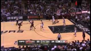 Spurs 3915 Run vs Heat 2014 Finals Game 5 Duncan wins 5th Championship [upl. by Enilram540]