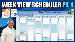 How To Create This AMAZING Week View Schedule In Excel Part 1 [upl. by Andri]