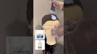 BLEACHING KNOTS ON LACE FRONTAL  how to bleach wig knots lacefrontwig wigs tutorial bleach [upl. by Elon]