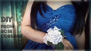 ♥ My Prom  DIY Paper Rose Corsage [upl. by Yednil]