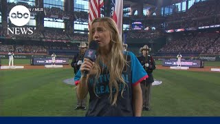 Ingrid Andress explains her national anthem performance at the 2024 Home Run Derby [upl. by Hpejsoj]