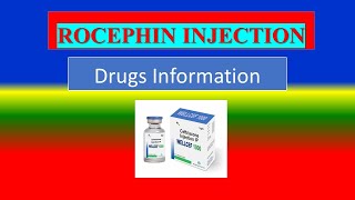 ROCEPHIN INJECTION   Generic Name  Brand Names How to use Precautions Side Effects [upl. by Eissirc]