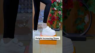 White High Sole Shoes For Fresh Style 🤩 sheshoe highsoleshoes whiteshoes shorts shoes fashion [upl. by Llenna]