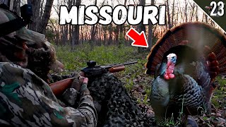 Turkey Tour Day 23  MISSOURI Opening Day Turkey Hunt Gobbler Down [upl. by Pru889]