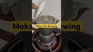 Brewing with Moka pot shortfeed coffeemakers coffeepots coffee café viralvideo [upl. by Bennir]