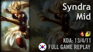 Syndra Mid vs Ryze  Ju스TI스  KR Challenger Path 523 [upl. by Nole]