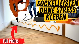 Sockelleisten richtig verkleben  Gehrung schneiden wie Profis [upl. by Correy558]