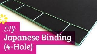 4Hole Japanese Bookbinding Tutorial [upl. by Ahsinrats]