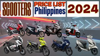 Scooters price list in Philippines 2024 [upl. by Nilrah82]