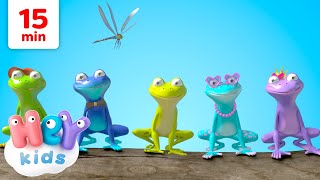 Five Little Speckled Frogs and more Animal Songs  Animal Songs for Kids  Hey Kids Nursery Rhymes [upl. by Lamond]