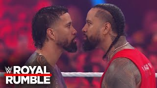 Jey and Jimmy Uso come facetoface in Royal Rumble Royal Rumble 2024 highlights [upl. by Orabel795]