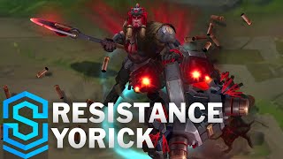 Resistance Yorick Skin Spotlight  PreRelease  League of Legends [upl. by Urbani418]