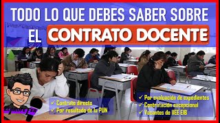 📢👉TODO LO QUE DEBES SABER SOBRE EL PROCESO DE CONTRATACION DOCENTE [upl. by Auoy]