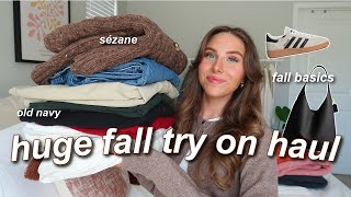 HUGE FALL TRY ON HAUL 2024 🧸 fall basics aritzia brandy melville sézane old navy amp more [upl. by Lea]