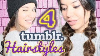 4 ACCONCIATURE FACILI E VELOCI MOLTO TUMBLR ❅ 4 EASY amp CUTE WINTER TUMBLR HAIRSTYLES [upl. by Gaughan]