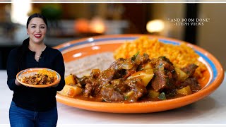 The BEST Mexican Restaurant Beef amp Potato Dinner Recipe BISTEC RANCHERO CON PAPAS [upl. by Bromley]