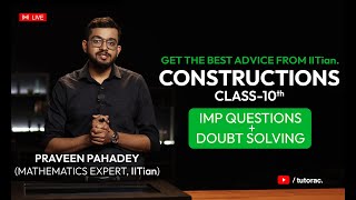 CONSTRUCTIONS  live class  class 10  Maths  tutoraccom [upl. by Annaeirb915]