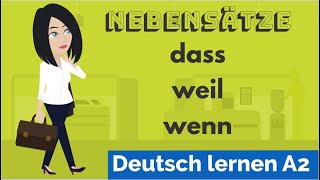 Deutsch lernen mit Dialogen  Lektion 55  Nebensätze mit quotdassquot quotweilquot quotwennquot  Arbeit und Beruf [upl. by Netfa714]