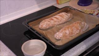 Baguette backen mit 5 Zutaten  einfach und schnell [upl. by Hayden541]