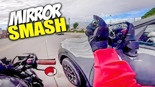 BIKER SMASHES MIRROR  EPIC amp CRAZY MOTORCYCLE MOMENTS 2024 63 [upl. by Sulohcin69]