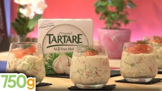 Verrine fraîcheur saumon fumé Tartare et concombre  750g [upl. by Attaynik]