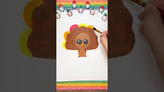 Cute Turkey Painting  Art for Kids shorts artforkids paintingforkids [upl. by Lramaj]