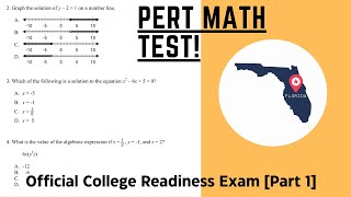 The Official PERT Math Practice Test Part 1 [upl. by Gil]