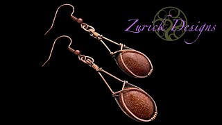 Wire Wrapping Tutorial Simple Wire Wrapped Cabochon Earrings Great For Beginners [upl. by Corissa725]