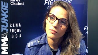 UFC Fight Night 140 Poliana Botelho media day interview [upl. by Nilyaj708]