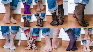 My Nylon Socks Collection Try On  Nylon Socks Knee Highs Thighs [upl. by Porett]