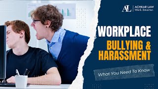 What is workplace bullying and harassment [upl. by Hadsall948]