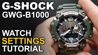 Ghshock Mudmaster GWGB1000  Watch Setting Tutorial  Module 5713 [upl. by Airetak886]