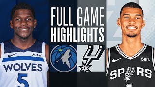 TIMBERWOLVES at SPURS  FULL GAME HIGHLIGHTS  January 27 2024 [upl. by Dosi]