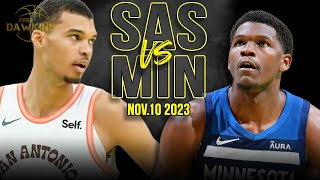 San Antonio Spurs vs Minnesota Timberwolves Full Game Highlights  Nov 10 2023  FreeDawkins [upl. by Sheepshanks404]