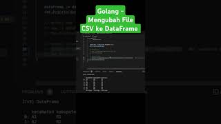 Golang  Mengubah CSV ke DataFrame golang golangtutorial backenddeveloper [upl. by Fredie]