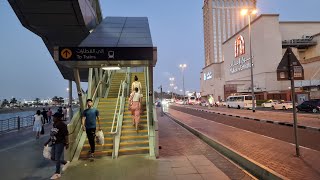 Dubai Friday Short Walk Mall of Emirates Metro Bus Station to Mall of the Emirates Metro Station [upl. by Alikahs]