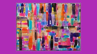 9817 Simple Smears Dynamic Patterns Mark Making Fluid Acrylics Painting 9132024 [upl. by Wilburt]