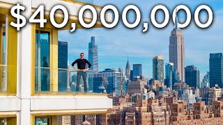 Touring a Modern 40000000 New York City Penthouse  NYC Apartment Tour [upl. by Ennaehr]