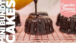 Decadent Chocolate Mini Bundt Cakes Recipe  Cupcake Jemma [upl. by Button]