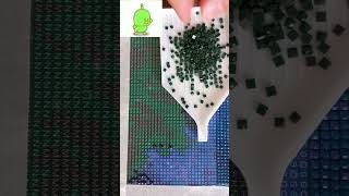 Adding Greenery to Our Diamond Painting diamondpaintingshorts summerpainting youtubeshorts [upl. by Lucille]