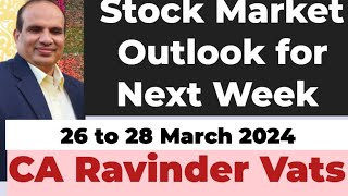 Stock Market Outlook for Next Week  26 to 28 March by CA Ravinder Vats [upl. by Cristie]