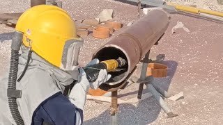 Pipe internal Joint Sandblasting OFW LIFE [upl. by Damha]