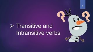 Transitive amp Intransitive Verb full concept [upl. by Eerac]