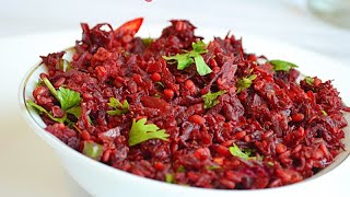 பீட்ரூட் பொரியல்  Beetroot Poriyal  Tamil  amma veetu saapadu [upl. by Enhpad]